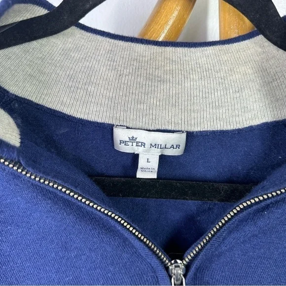 Mens Peter Millar Navy Blue Pullover sz L
